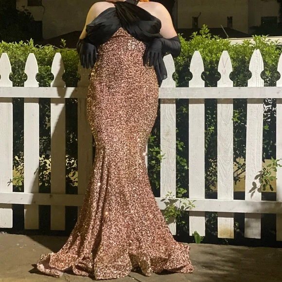 Golden Sequin Mermaid Dress